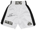 Ryan Garcia Signed King Ryan White With Black Trim Custom Boxing Trunks - (Beckett) - GARTRU500 - Ryan Garcia Signed King Ryan White With Black Trim Custom Boxing Trunks - (Beckett) product image