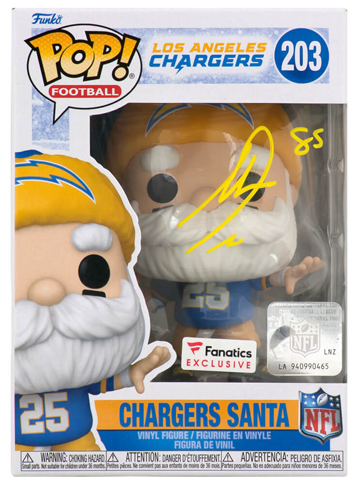 Antonio Gates Signed Chargers 'SANTA' Funko Pop Doll #203 - GATFUN300 - Antonio Gates Signed Chargers 'SANTA' Funko Pop Doll #203 product image