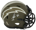Antonio Gates Signed Chargers Salute to Service Riddell Speed Mini Helmet - GATMIN303 - Antonio Gates Signed Chargers Salute to Service Riddell Speed Mini Helmet product image