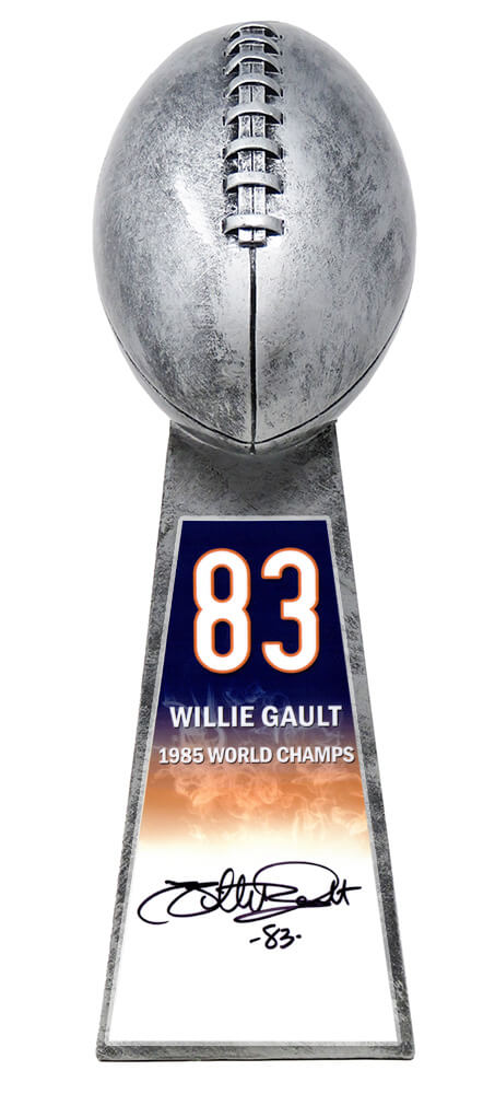 Willie Gault Signed Football World Champion 15 Inch Replica Silver Trophy - GAUTRO300 - Willie Gault Signed Football World Champion 15 Inch Replica Silver Trophy product image