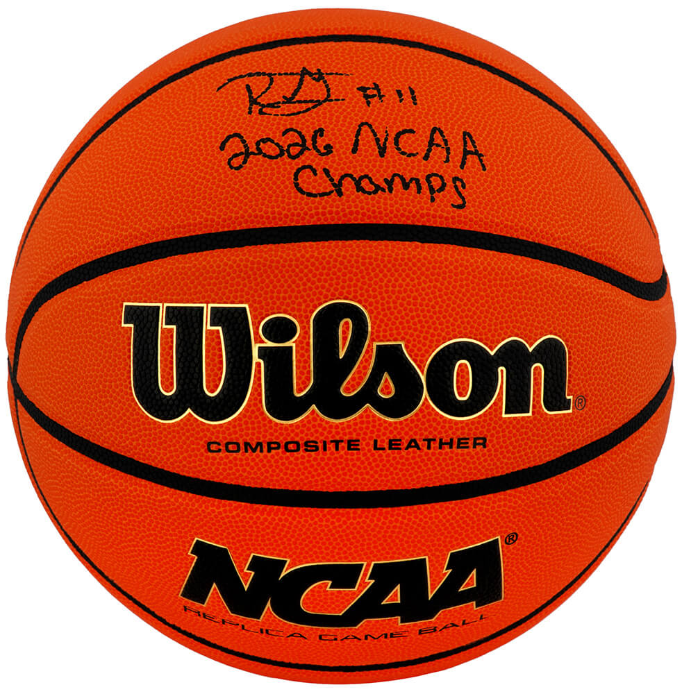 Roddy Gayle Jr. Signed Wilson NCAA Basketball w/2026 NCAA Champs - GAYBSK201 - Roddy Gayle Jr. Signed Wilson NCAA Basketball w/2026 NCAA Champs product image
