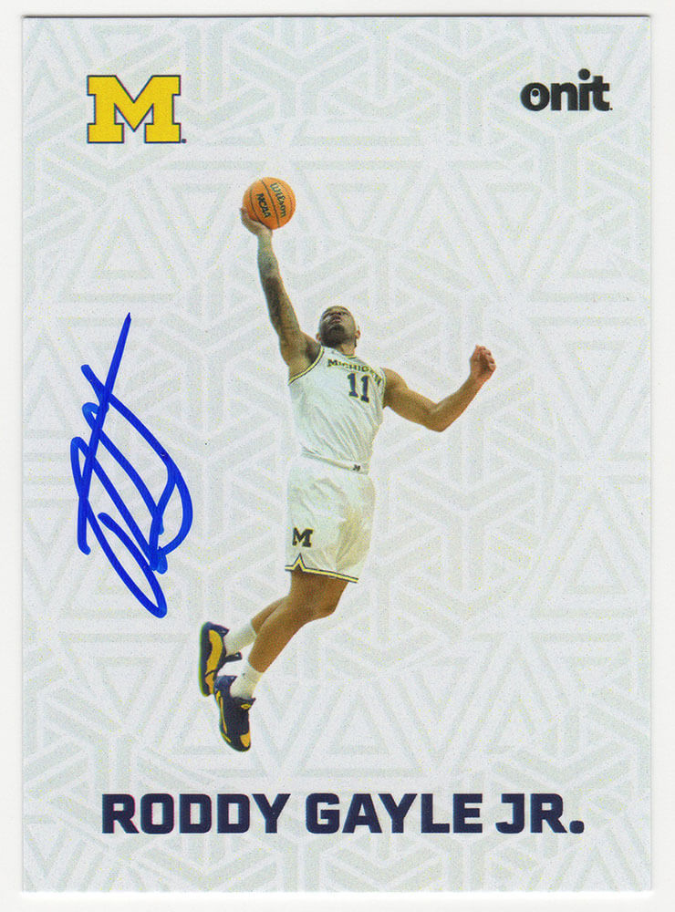 Roddy Gayle Jr. Signed Michigan Wolverines 2025 Onit Fusion Basketball Trading Card #F-12 - GAYCAR200 - Roddy Gayle Jr. Signed Michigan Wolverines 2025 Onit Fusion Basketball Trading Card #F-12 product image