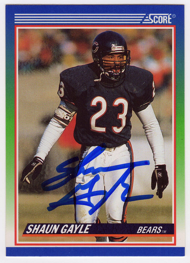 Shaun Gayle Signed Chicago Bears 1990 Score Rookie Football Trading Card #431 - GAYCAR300 - Shaun Gayle Signed Chicago Bears 1990 Score Rookie Football Trading Card #431 product image