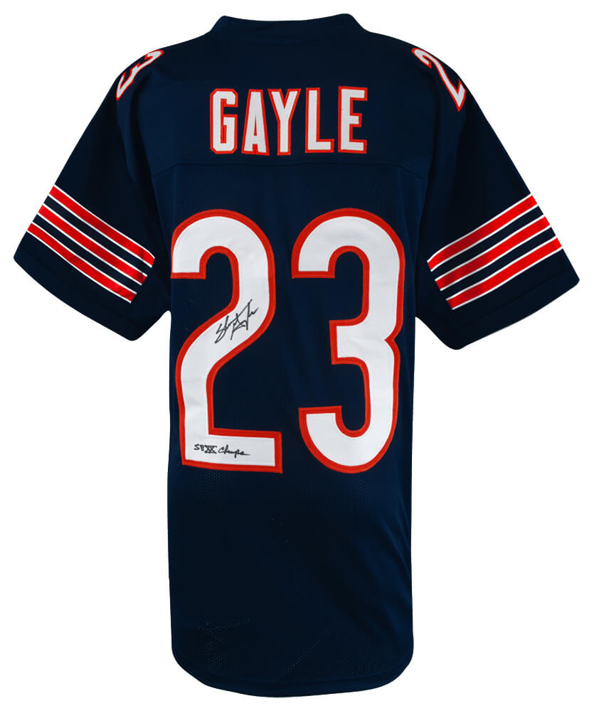 Shaun Gayle Signed Navy Custom Football Jersey w/SB XX Champs - GAYJRY301 - Shaun Gayle Signed Navy Custom Football Jersey w/SB XX Champs product image