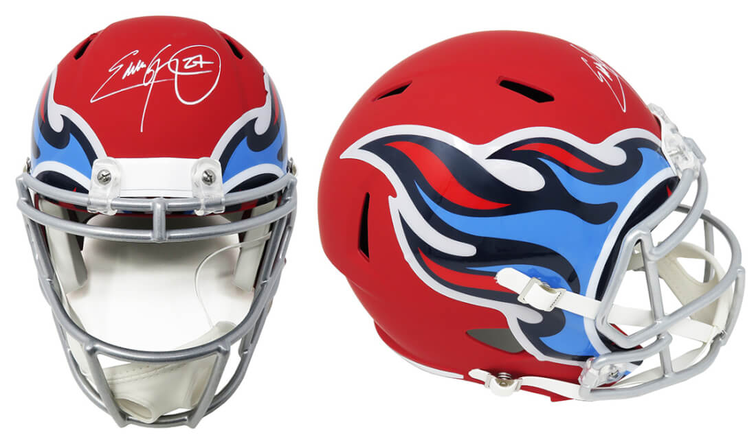 Eddie George Signed Tennessee Titans AMP Alternate Riddell Full Size Speed Replica Helmet - GEOREP301 - Eddie George Signed Tennessee Titans AMP Alternate Riddell Full Size Speed Replica Helmet product image