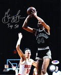 George Gervin Signed San Antonio Spurs Shooting Action 8x10 Photo w/Top 50 - GER08P208 - George Gervin Signed San Antonio Spurs Shooting Action 8x10 Photo w/Top 50 product image