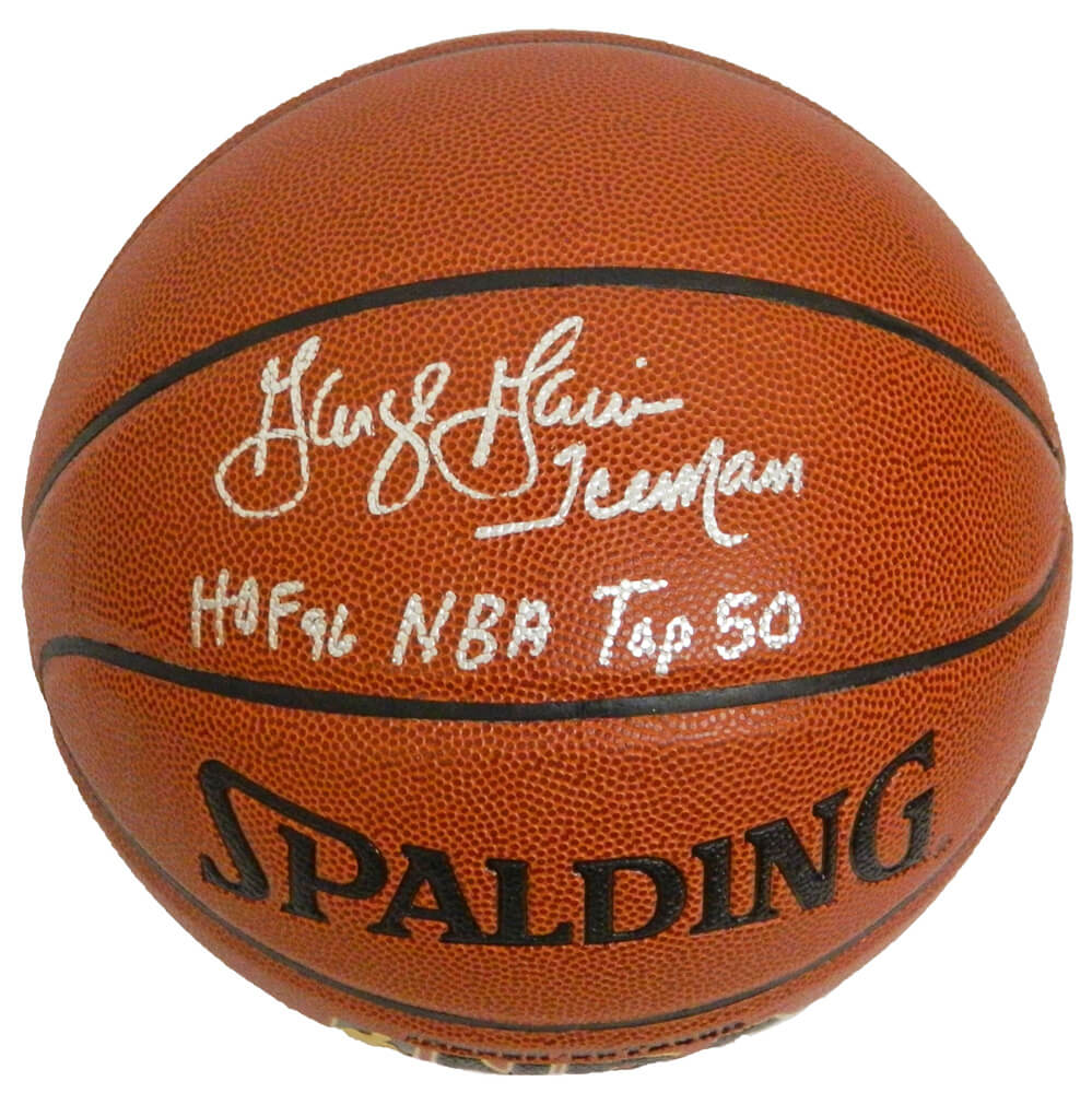 George Gervin Signed Spalding Indoor/Outdoor Basketball w/3-Inscriptions - GERBSK203 - George Gervin Signed Spalding Indoor/Outdoor Basketball w/3-Inscriptions product image