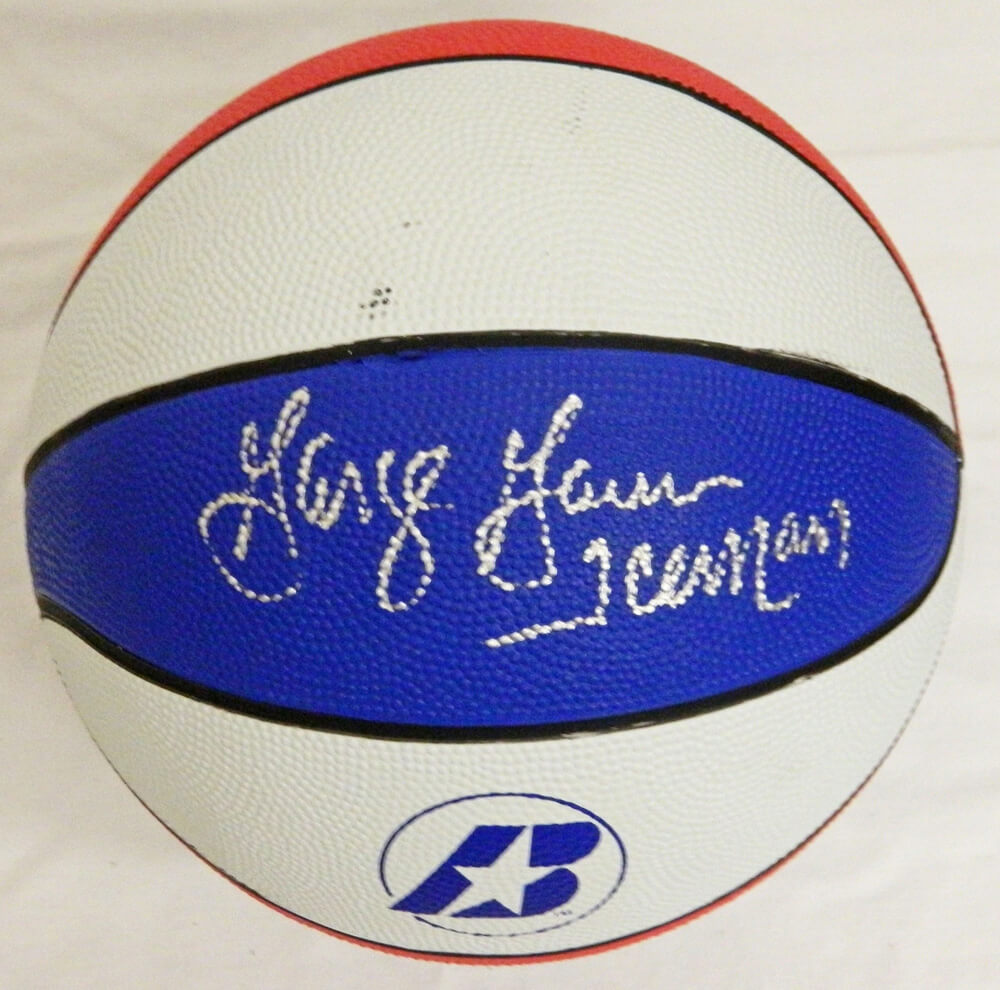 George Gervin Signed Red, White & Blue Basketball w/Iceman - GERBSK204 - George Gervin Signed Red, White & Blue Basketball w/Iceman product image