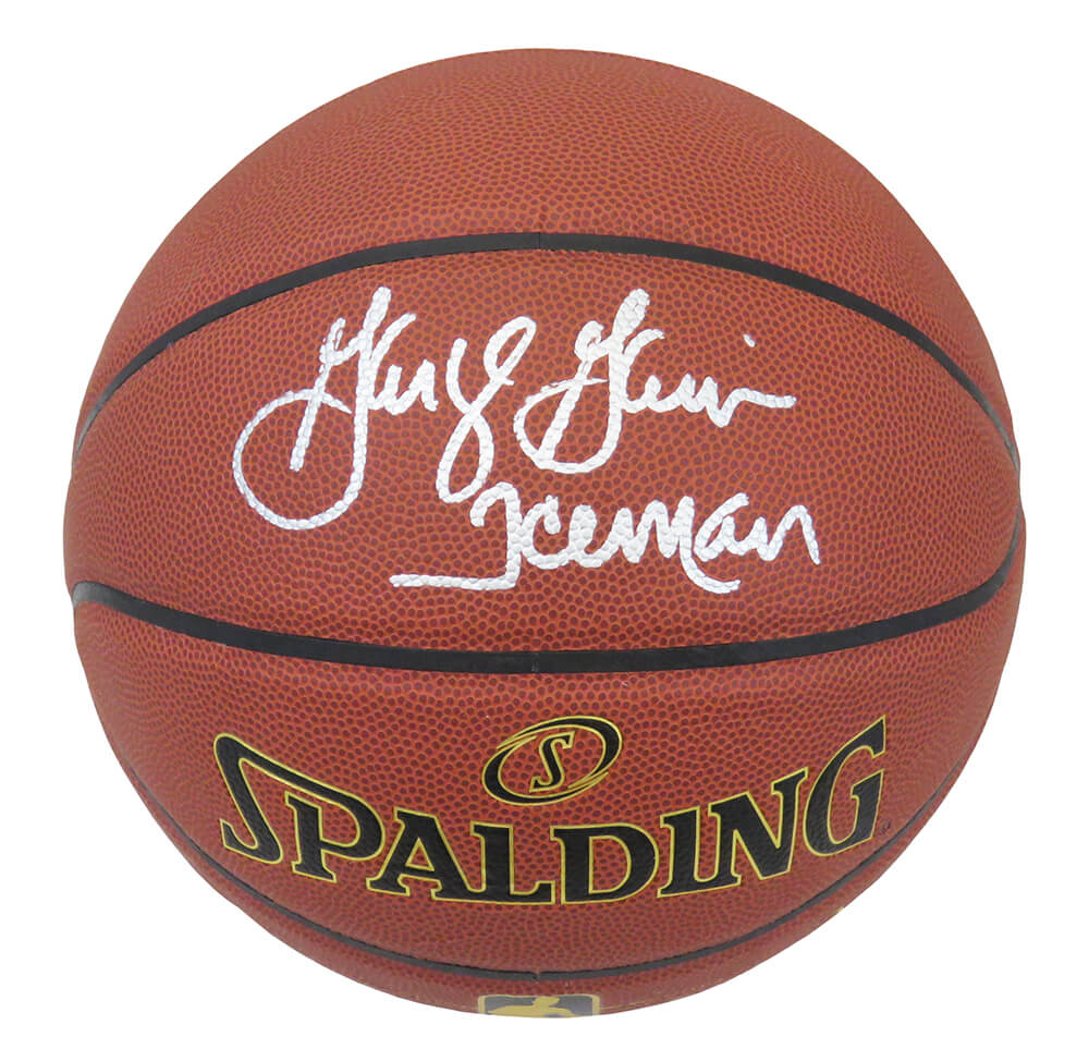George Gervin Signed Spalding NBA Indoor/Outdoor Max Grip Basketball w/Iceman - GERBSK212 - George Gervin Signed Spalding NBA Indoor/Outdoor Max Grip Basketball w/Iceman product image