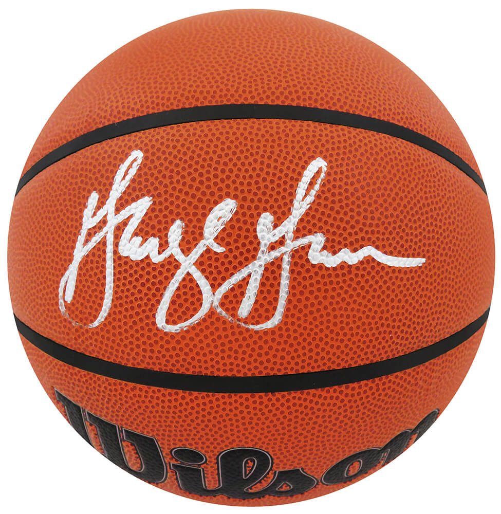 George Gervin Signed Wilson Indoor/Outdoor NBA Basketball - GERBSK214 - George Gervin Signed Wilson Indoor/Outdoor NBA Basketball product image