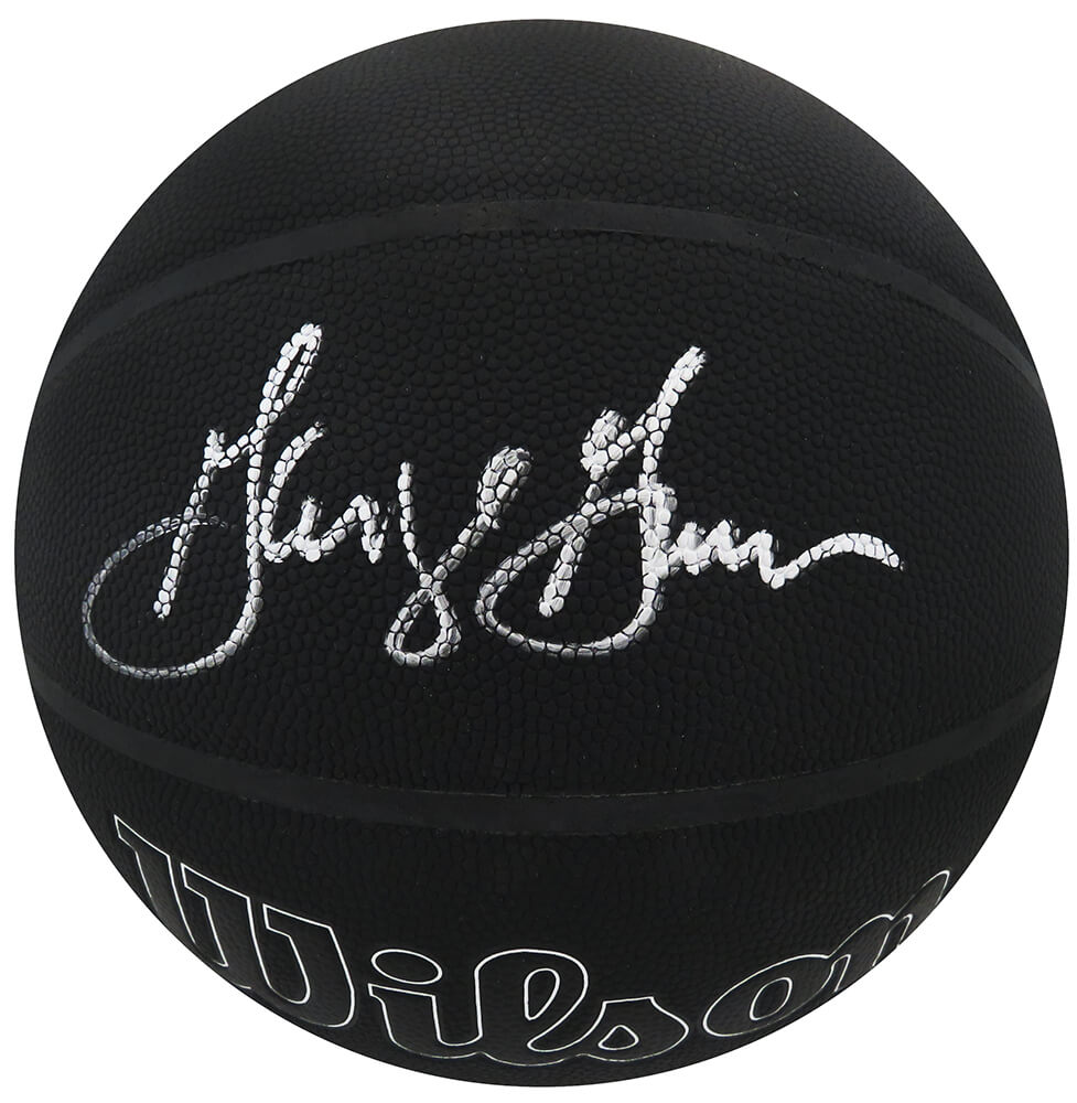 George Gervin Signed Wilson Silver 75th Anniversary Logo NBA Basketball - GERBSK220 - George Gervin Signed Wilson Silver 75th Anniversary Logo NBA Basketball product image
