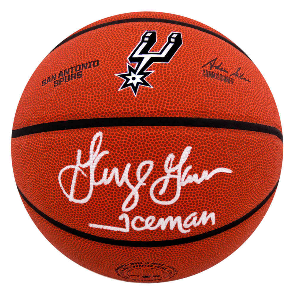 George Gervin Signed San Antonio Spurs Logo Wilson NBA Basketball w/Iceman - GERBSK223 - George Gervin Signed San Antonio Spurs Logo Wilson NBA Basketball w/Iceman product image