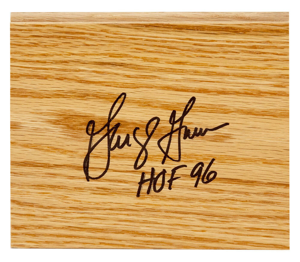 George Gervin Signed 5x6 Floor Piece w/HOF'96 - GERFLO203 - George Gervin Signed 5x6 Floor Piece w/HOF'96 product image