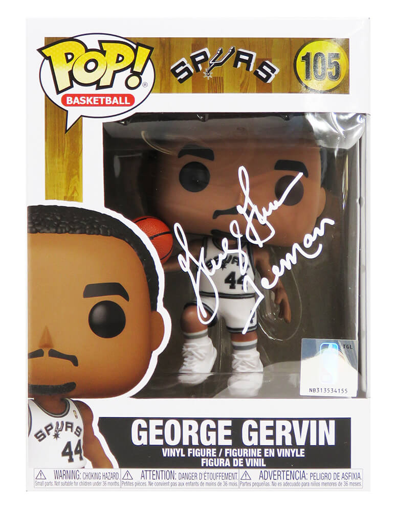 George Gervin Signed San Antonio Spurs Funko Pop Doll #105 w/Iceman - GERFUN200 - George Gervin Signed San Antonio Spurs Funko Pop Doll #105 w/Iceman product image