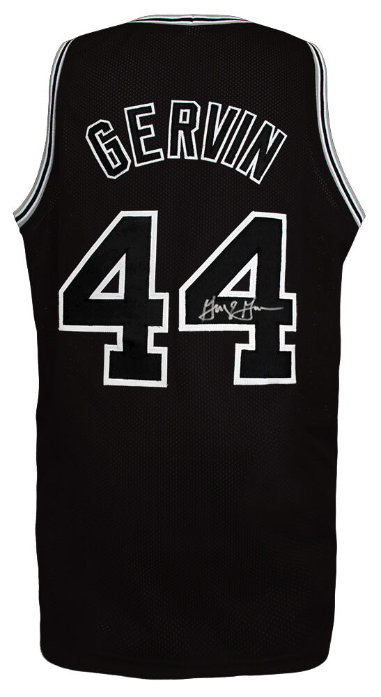 George Gervin Signed Black Throwback Custom Basketball Jersey - GERJRY209 - George Gervin Signed Black Throwback Custom Basketball Jersey product image