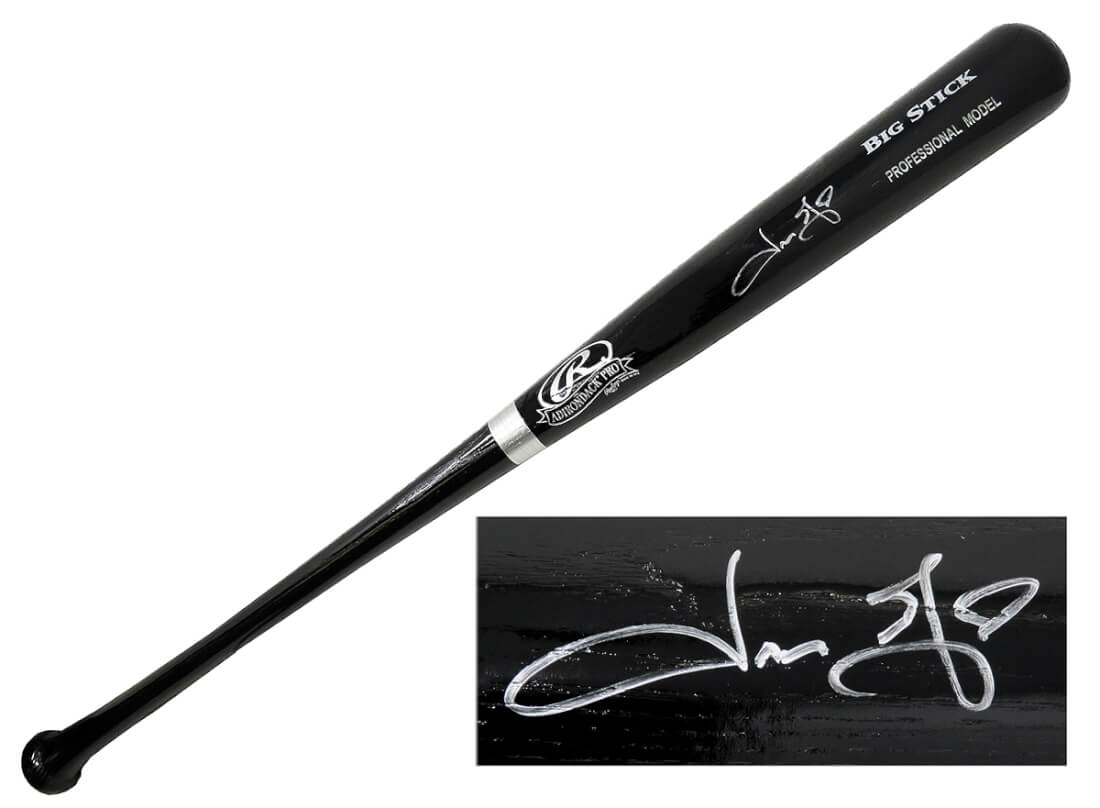 Jason Giambi Signed Rawlings Big Stick Black Baseball Bat - GIABAT100 - Jason Giambi Signed Rawlings Big Stick Black Baseball Bat product image