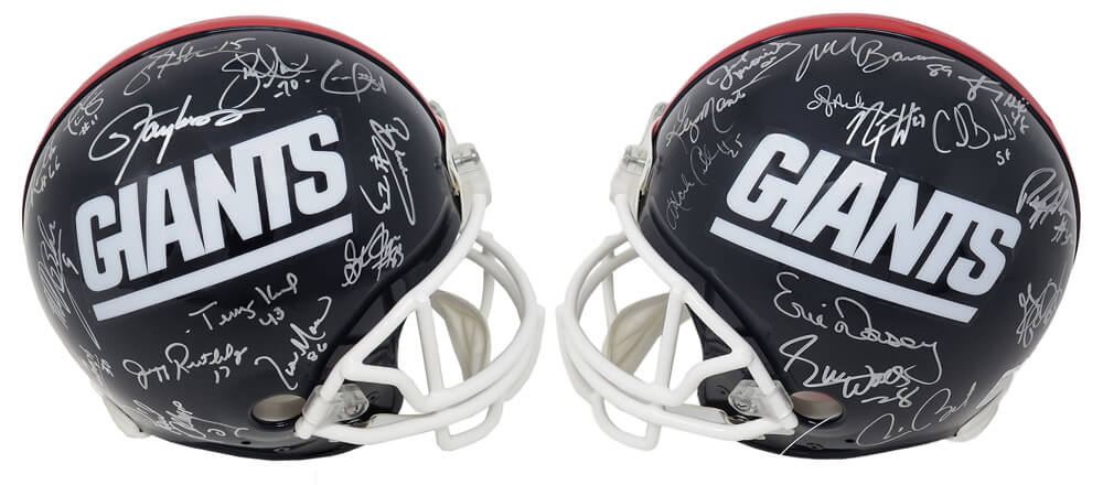 New York Giants Super Bowl XXI / XXV Team Signed New York Giants Throwback Riddell Authentic ProLine Helmet (28 Sigs) - GIAPRO300 - New York Giants Super Bowl XXI / XXV Team Signed New York Giants Throwback Riddell Authentic ProLine Helmet (28 Sigs) product image