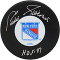 Ed Giacomin Signed NY Rangers Logo Hockey Puck w/HOF'87 - GIAPUC401 - Ed Giacomin Signed NY Rangers Logo Hockey Puck w/HOF'87 product image