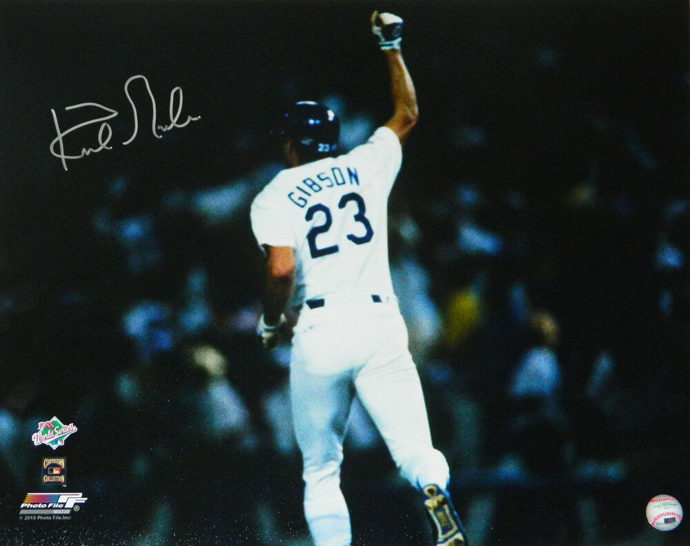 Kirk Gibson Signed Los Angeles Dodgers 1988 WS Game 1 HR Arm Raised Celebration 16x20 Photo - GIB16P111 - Kirk Gibson Signed Los Angeles Dodgers 1988 WS Game 1 HR Arm Raised Celebration 16x20 Photo product image