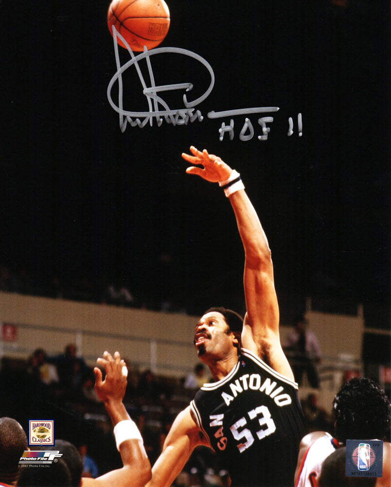 Artis Gilmore Signed San Antonio Spurs Hook Shot 8x10 Photo w/HOF'11 - GIL08P204 - Artis Gilmore Signed San Antonio Spurs Hook Shot 8x10 Photo w/HOF'11 product image