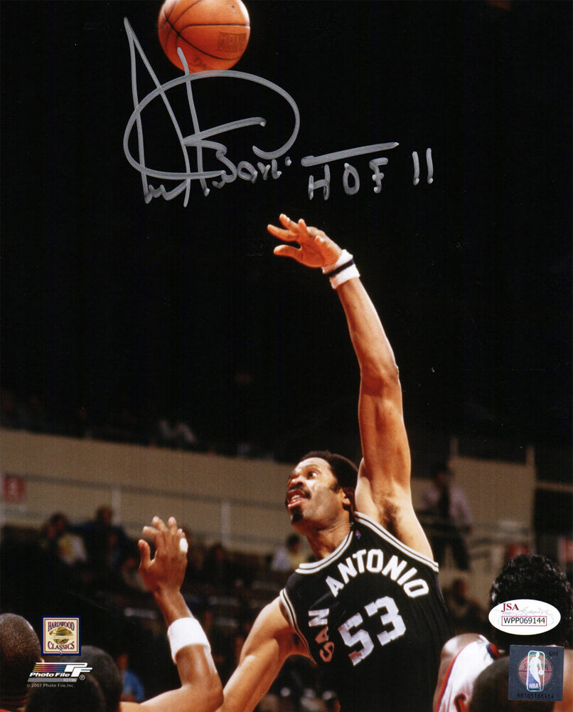 Artis Gilmore Signed San Antonio Spurs Hook Shot 8x10 Photo w/HOF'11 (JSA) - GIL08P205 - Artis Gilmore Signed San Antonio Spurs Hook Shot 8x10 Photo w/HOF'11 (JSA) product image
