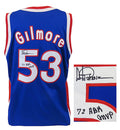 Artis Gilmore Signed Blue Throwback Custom Basketball Jersey w/72 ABA MVP - GILJRY201 - Artis Gilmore Signed Blue Throwback Custom Basketball Jersey w/72 ABA MVP product image
