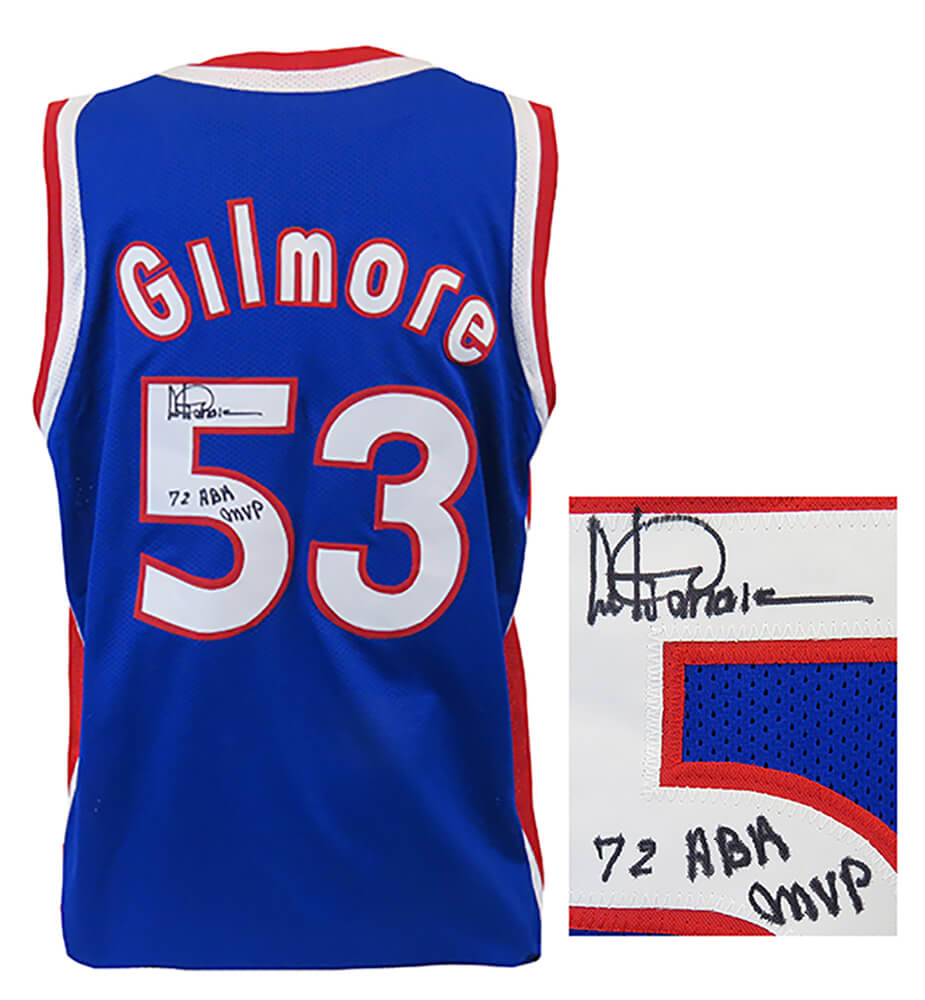 Artis Gilmore Signed Blue Throwback Custom Basketball Jersey w/72 ABA MVP - GILJRY201 - Artis Gilmore Signed Blue Throwback Custom Basketball Jersey w/72 ABA MVP product image