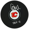 Doug Gilmour Signed Calgary Flames Logo Hockey Puck w/HOF'11 - GILPUC412 - Doug Gilmour Signed Calgary Flames Logo Hockey Puck w/HOF'11 product image