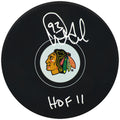 Doug Gilmour Signed Chicago Blackhawks Logo Hockey Puck w/HOF'11 - GILPUC413 - Doug Gilmour Signed Chicago Blackhawks Logo Hockey Puck w/HOF'11 product image