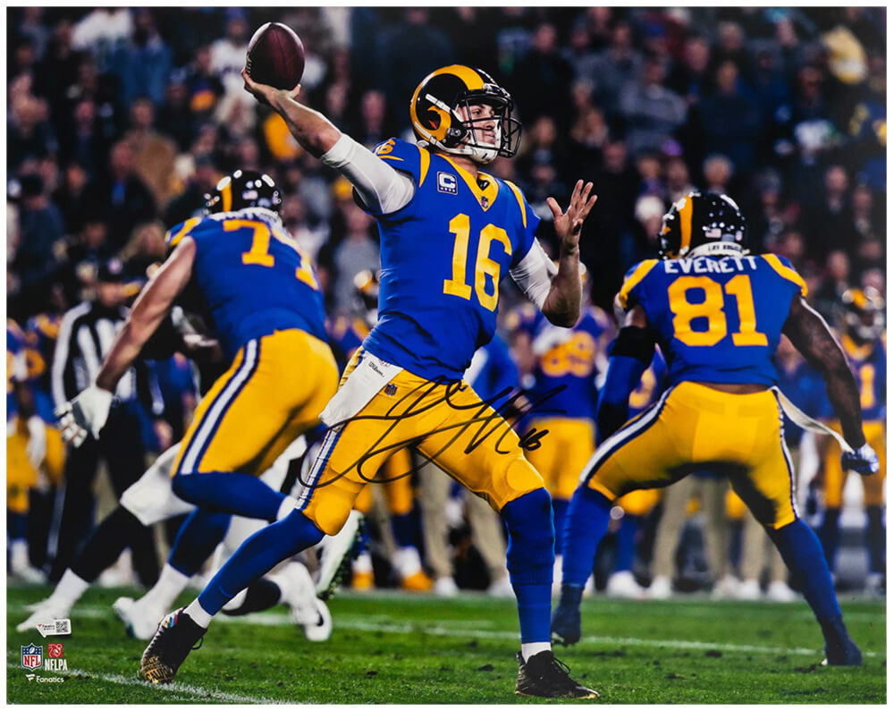 Jared Goff Signed Los Angeles Rams Passing Action 16x20 Photo - (Fanatics) - GOF16P301 - Jared Goff Signed Los Angeles Rams Passing Action 16x20 Photo - (Fanatics) product image