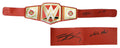 Bill Goldberg Signed WWE Universal Champion Red Replica Wrestling Belt w/Who's Next - GOLBLT500 - Bill Goldberg Signed WWE Universal Champion Red Replica Wrestling Belt w/Who's Next product image