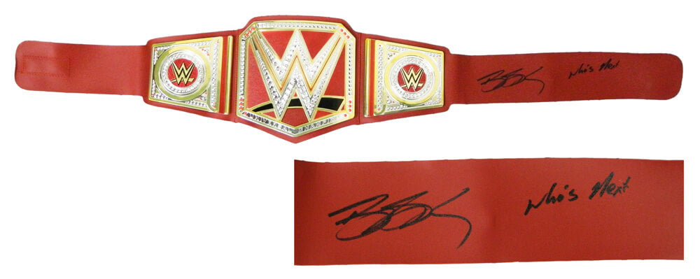 Bill Goldberg Signed WWE Universal Champion Red Replica Wrestling Belt w/Who's Next - GOLBLT500 - Bill Goldberg Signed WWE Universal Champion Red Replica Wrestling Belt w/Who's Next product image
