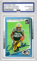 Matthew Golden Signed Green Bay Packers 2025 Donruss Rate Rookie Football Card #311 - (PSA Encapsulated) - GOLCAR300 - Matthew Golden Signed Green Bay Packers 2025 Donruss Rate Rookie Football Card #311 - (PSA Encapsulated) product image