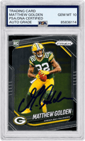 Matthew Golden Signed Packers 2025 Panini Prizm Rookie Football Card #326 - (PSA Encapsulated - Auto Grade 10) - GOLCAR301 - Matthew Golden Signed Packers 2025 Panini Prizm Rookie Football Card #326 - (PSA Encapsulated - Auto Grade 10) product image