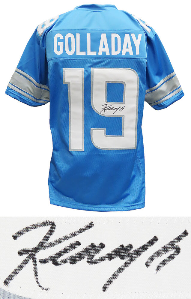 Kenny Golladay Signed Blue Custom Football Jersey - GOLJRY300 - Kenny Golladay Signed Blue Custom Football Jersey product image