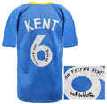 Brett Goldstein (Roy Kent) Signed Blue Custom Soccer Jersey w/Roy FxxxING Kent - GOLJRY501 - Brett Goldstein (Roy Kent) Signed Blue Custom Soccer Jersey w/Roy FxxxING Kent product image