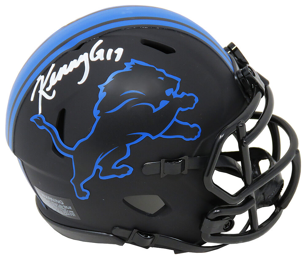 Kenny Golladay Signed Detroit Lions Eclipse Black Matte Riddell Speed Mini Helmet - GOLMIN302 - Kenny Golladay Signed Detroit Lions Eclipse Black Matte Riddell Speed Mini Helmet product image