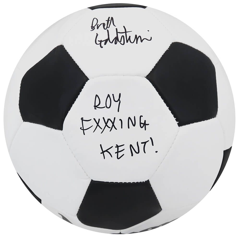 Brett Goldstein (Roy Kent) Signed Wilson Black & White Size 5 Soccer Ball w/Roy FxxxING Kent - GOLSCR501 - Brett Goldstein (Roy Kent) Signed Wilson Black & White Size 5 Soccer Ball w/Roy FxxxING Kent product image