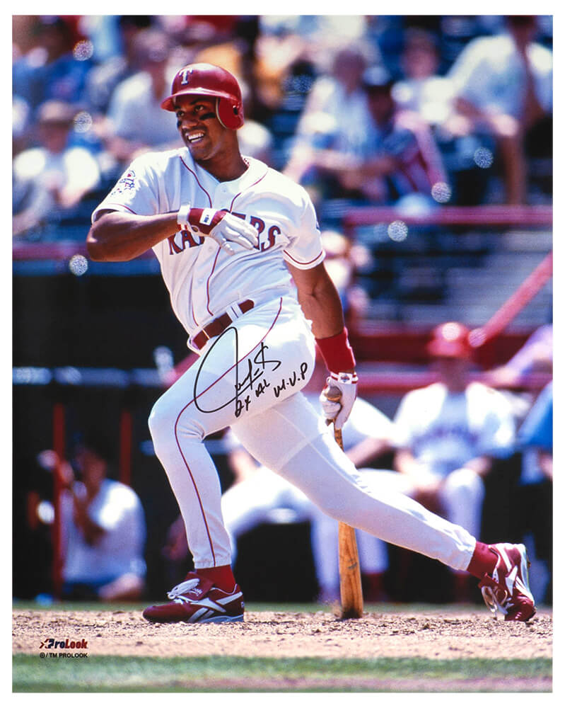 Juan Gonzalez Signed Texas Rangers White Jersey Swinging Action 16x20 Photo w/2x AL MVP - GON16P101 - Juan Gonzalez Signed Texas Rangers White Jersey Swinging Action 16x20 Photo w/2x AL MVP product image