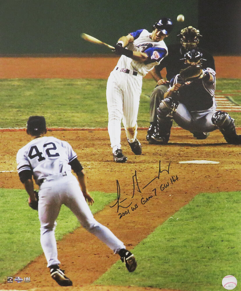 Luis Gonzalez Signed Arizona Diamondbacks 2001 World Series Game Winning Hit 16x20 Photo w/2001 WS Game 7 GW Hit - GON16P111 - Luis Gonzalez Signed Arizona Diamondbacks 2001 World Series Game Winning Hit 16x20 Photo w/2001 WS Game 7 GW Hit product image