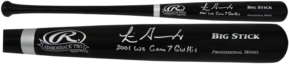 Luis Gonzalez Signed Rawlings Big Stick Black Baseball Bat w/2001 GM 7 Game Winning Hit - GONBAT112 - Luis Gonzalez Signed Rawlings Big Stick Black Baseball Bat w/2001 GM 7 Game Winning Hit product image