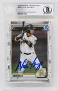 Nick Gonzales Signed Pittsburgh Pirates 2020 Topps Bowman Chrome Baseball Rookie Card #BD-81 (Beckett Encapsulated) - GONCAR101 - Nick Gonzales Signed Pittsburgh Pirates 2020 Topps Bowman Chrome Baseball Rookie Card #BD-81 (Beckett Encapsulated) product image