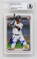 Nick Gonzales Signed Pittsburgh Pirates 2020 Topps Bowman Baseball Rookie Card #BD-81 (Beckett Encapsulated) - GONCAR102 - Nick Gonzales Signed Pittsburgh Pirates 2020 Topps Bowman Baseball Rookie Card #BD-81 (Beckett Encapsulated) product image