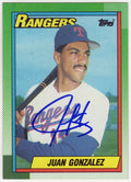Juan Gonzalez Signed Texas Rangers 1990 Topps Rookie Baseball Card #331 - GONCAR131 - Juan Gonzalez Signed Texas Rangers 1990 Topps Rookie Baseball Card #331 product image