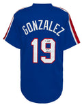 Juan Gonzalez Signed Blue Throwback Custom Baseball Jersey w/2x AL MVP - GONJRY101 - Juan Gonzalez Signed Blue Throwback Custom Baseball Jersey w/2x AL MVP product image