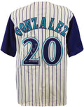 Luis Gonzalez Signed Tan Custom Baseball Jersey w/01 WS Champs - GONJRY110 - Luis Gonzalez Signed Tan Custom Baseball Jersey w/01 WS Champs product image