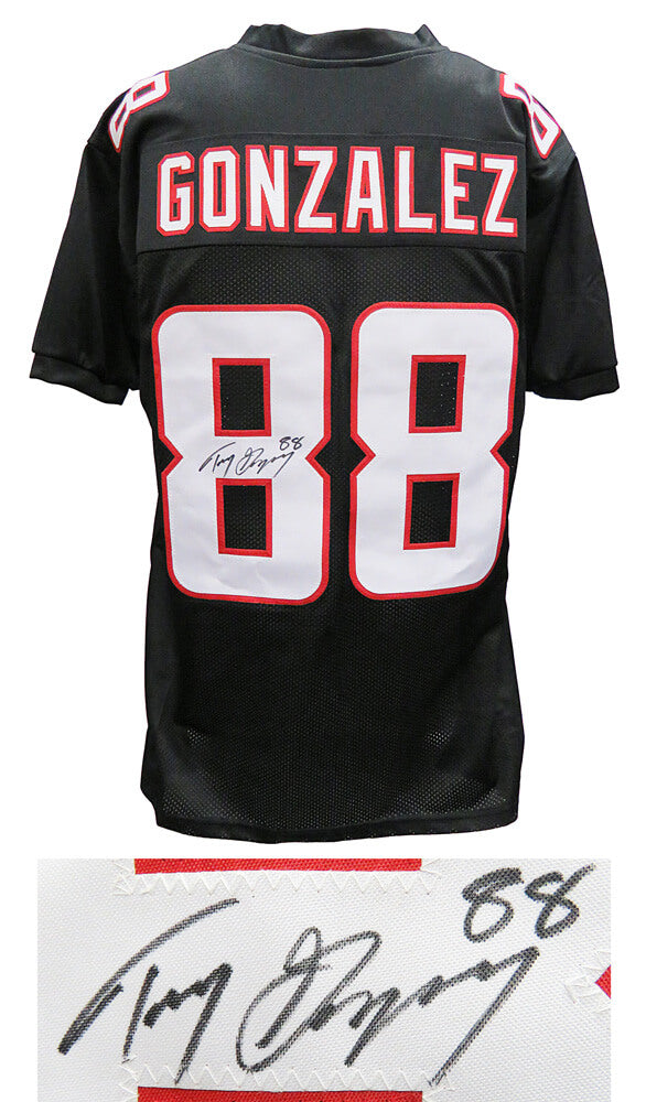 Tony Gonzalez Signed Black Custom Football Jersey - GONJRY301 - Tony Gonzalez Signed Black Custom Football Jersey product image