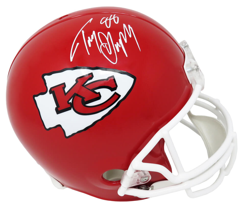 Tony Gonzalez Signed Kansas City Chiefs Riddell Full Size Replica Helmet - GONREP302 - Tony Gonzalez Signed Kansas City Chiefs Riddell Full Size Replica Helmet product image