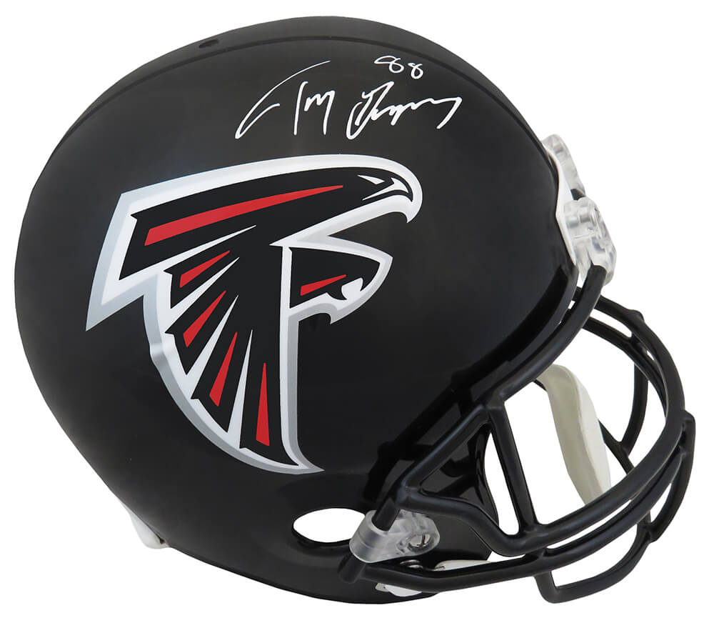 Tony Gonzalez Signed Atlanta Falcons Riddell (2003-2019 Style) Full Size Replica Helmet  (White Ink) - GONREP308 - Tony Gonzalez Signed Atlanta Falcons Riddell (2003-2019 Style) Full Size Replica Helmet (White Ink) product image