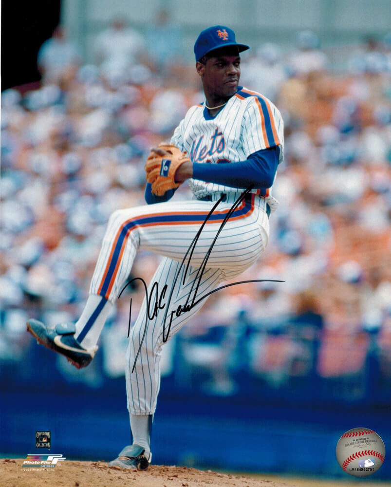 Dwight "Doc" Gooden Signed Mets Action 8x10 Photo - GOO08P101 - Dwight "Doc" Gooden Signed Mets Action 8x10 Photo product image